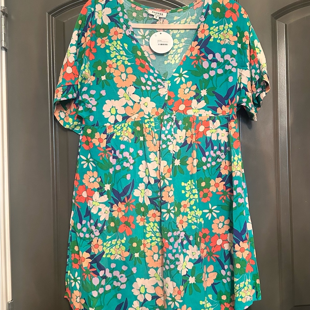 Floral Short Sleeve Dress